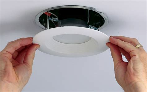 how to change can light to junction box|replacing recessed light in box.